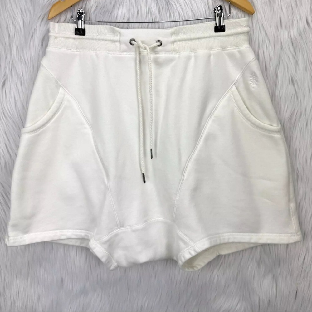 Free People Movement White Pointbreak Harem Sweat Shorts Sz XS Baggy Skater NWOT - Picture 2 of 9